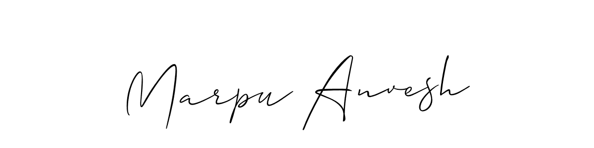 Marpu Anvesh stylish signature style. Best Handwritten Sign (Allison_Script) for my name. Handwritten Signature Collection Ideas for my name Marpu Anvesh. Marpu Anvesh signature style 2 images and pictures png