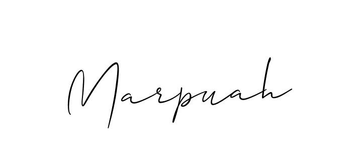 It looks lik you need a new signature style for name Marpuah. Design unique handwritten (Allison_Script) signature with our free signature maker in just a few clicks. Marpuah signature style 2 images and pictures png