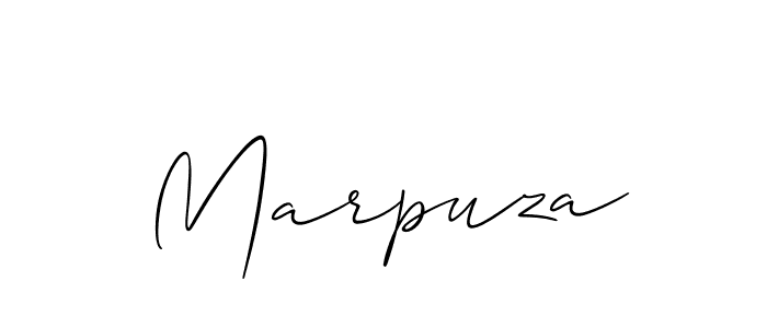 Create a beautiful signature design for name Marpuza. With this signature (Allison_Script) fonts, you can make a handwritten signature for free. Marpuza signature style 2 images and pictures png