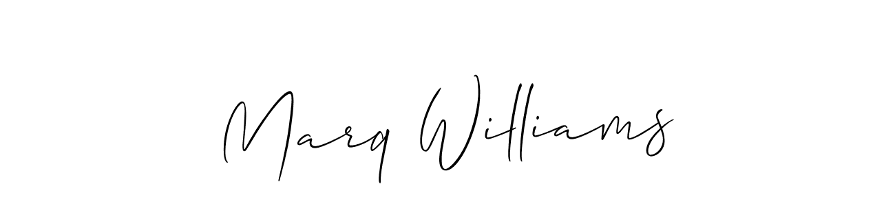 Best and Professional Signature Style for Marq Williams. Allison_Script Best Signature Style Collection. Marq Williams signature style 2 images and pictures png