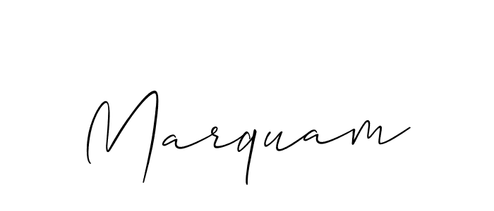 Create a beautiful signature design for name Marquam. With this signature (Allison_Script) fonts, you can make a handwritten signature for free. Marquam signature style 2 images and pictures png