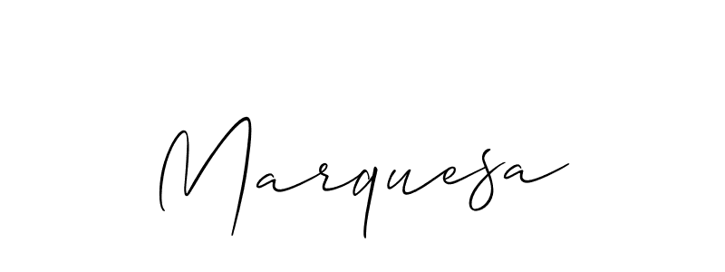 Design your own signature with our free online signature maker. With this signature software, you can create a handwritten (Allison_Script) signature for name Marquesa. Marquesa signature style 2 images and pictures png