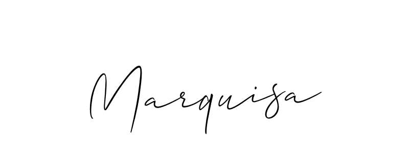 Use a signature maker to create a handwritten signature online. With this signature software, you can design (Allison_Script) your own signature for name Marquisa. Marquisa signature style 2 images and pictures png