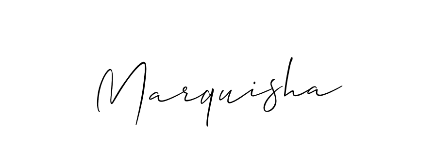 The best way (Allison_Script) to make a short signature is to pick only two or three words in your name. The name Marquisha include a total of six letters. For converting this name. Marquisha signature style 2 images and pictures png
