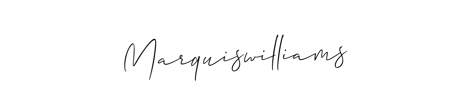 Make a short Marquiswilliams signature style. Manage your documents anywhere anytime using Allison_Script. Create and add eSignatures, submit forms, share and send files easily. Marquiswilliams signature style 2 images and pictures png