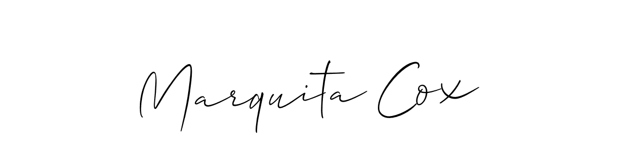 It looks lik you need a new signature style for name Marquita Cox. Design unique handwritten (Allison_Script) signature with our free signature maker in just a few clicks. Marquita Cox signature style 2 images and pictures png