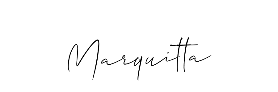 Marquitta stylish signature style. Best Handwritten Sign (Allison_Script) for my name. Handwritten Signature Collection Ideas for my name Marquitta. Marquitta signature style 2 images and pictures png