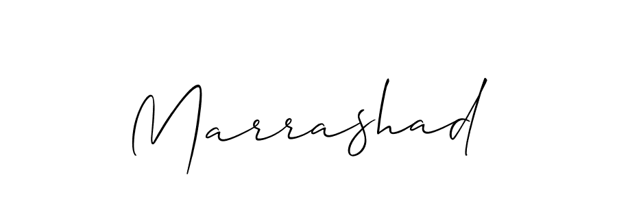 Make a beautiful signature design for name Marrashad. With this signature (Allison_Script) style, you can create a handwritten signature for free. Marrashad signature style 2 images and pictures png