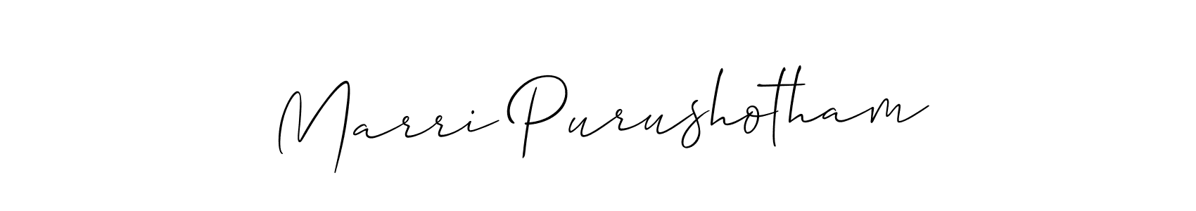 It looks lik you need a new signature style for name Marri Purushotham. Design unique handwritten (Allison_Script) signature with our free signature maker in just a few clicks. Marri Purushotham signature style 2 images and pictures png