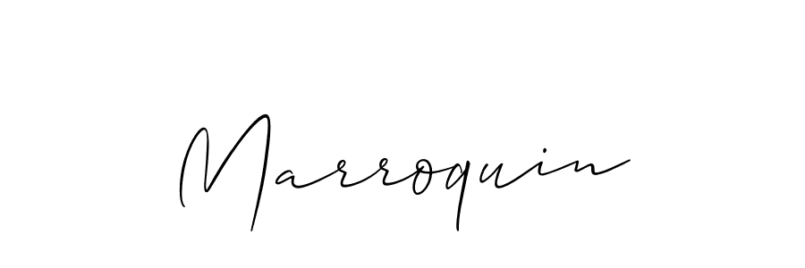 Make a beautiful signature design for name Marroquin. With this signature (Allison_Script) style, you can create a handwritten signature for free. Marroquin signature style 2 images and pictures png