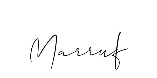You should practise on your own different ways (Allison_Script) to write your name (Marruf) in signature. don't let someone else do it for you. Marruf signature style 2 images and pictures png