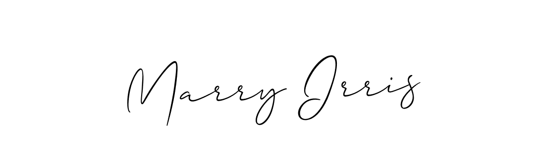 Make a beautiful signature design for name Marry Irris. With this signature (Allison_Script) style, you can create a handwritten signature for free. Marry Irris signature style 2 images and pictures png
