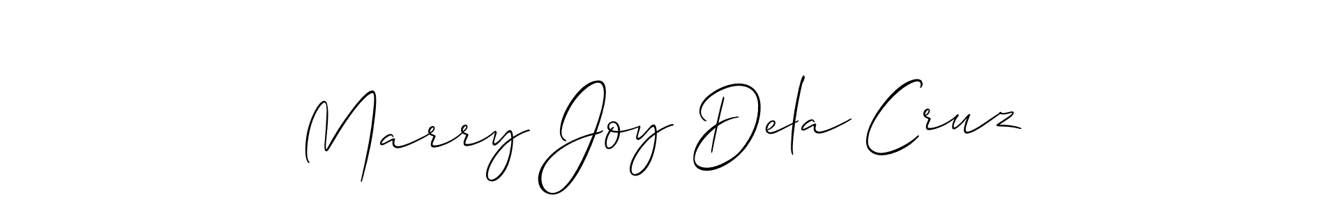 It looks lik you need a new signature style for name Marry Joy Dela Cruz. Design unique handwritten (Allison_Script) signature with our free signature maker in just a few clicks. Marry Joy Dela Cruz signature style 2 images and pictures png