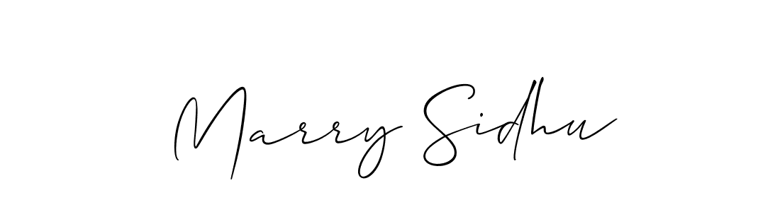 Marry Sidhu stylish signature style. Best Handwritten Sign (Allison_Script) for my name. Handwritten Signature Collection Ideas for my name Marry Sidhu. Marry Sidhu signature style 2 images and pictures png