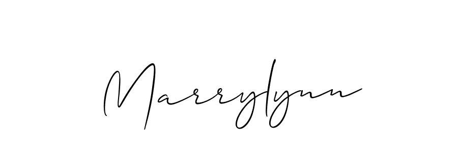 Create a beautiful signature design for name Marrylynn. With this signature (Allison_Script) fonts, you can make a handwritten signature for free. Marrylynn signature style 2 images and pictures png
