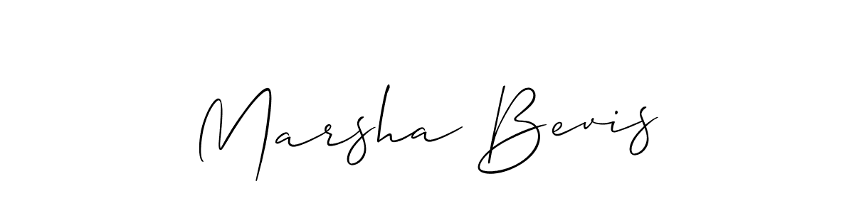 Use a signature maker to create a handwritten signature online. With this signature software, you can design (Allison_Script) your own signature for name Marsha Bevis. Marsha Bevis signature style 2 images and pictures png