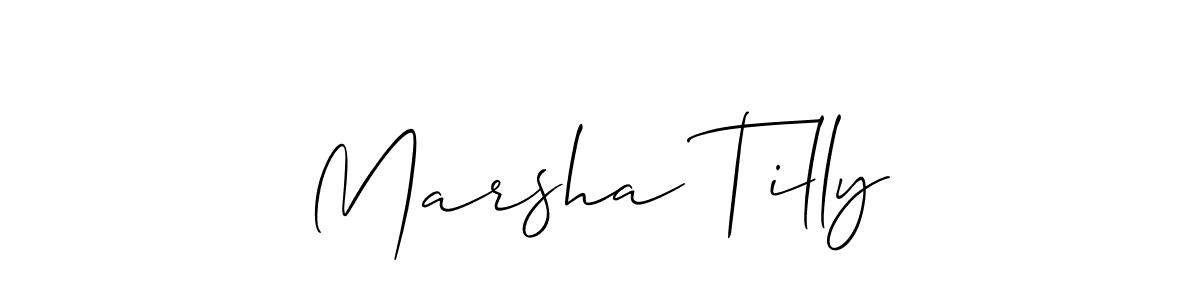 Also You can easily find your signature by using the search form. We will create Marsha Tilly name handwritten signature images for you free of cost using Allison_Script sign style. Marsha Tilly signature style 2 images and pictures png