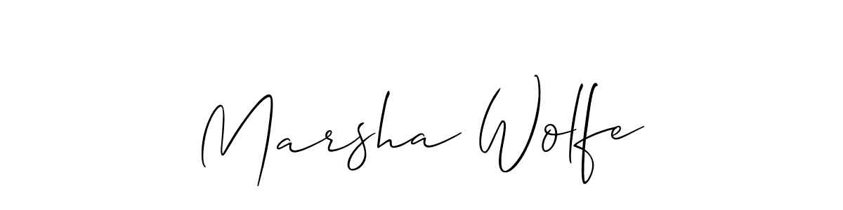 Also we have Marsha Wolfe name is the best signature style. Create professional handwritten signature collection using Allison_Script autograph style. Marsha Wolfe signature style 2 images and pictures png