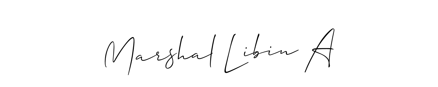 Check out images of Autograph of Marshal Libin A name. Actor Marshal Libin A Signature Style. Allison_Script is a professional sign style online. Marshal Libin A signature style 2 images and pictures png