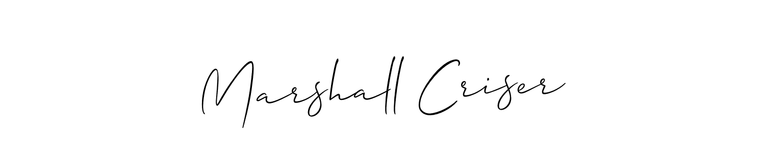 Also we have Marshall Criser name is the best signature style. Create professional handwritten signature collection using Allison_Script autograph style. Marshall Criser signature style 2 images and pictures png