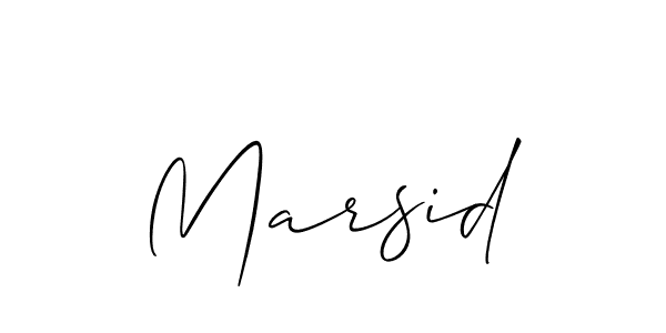 How to make Marsid signature? Allison_Script is a professional autograph style. Create handwritten signature for Marsid name. Marsid signature style 2 images and pictures png