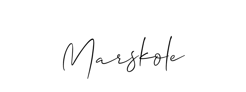 How to make Marskole name signature. Use Allison_Script style for creating short signs online. This is the latest handwritten sign. Marskole signature style 2 images and pictures png