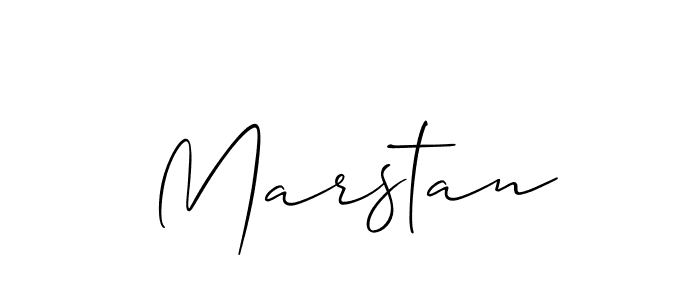 Make a beautiful signature design for name Marstan. With this signature (Allison_Script) style, you can create a handwritten signature for free. Marstan signature style 2 images and pictures png