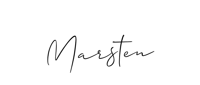 How to make Marsten signature? Allison_Script is a professional autograph style. Create handwritten signature for Marsten name. Marsten signature style 2 images and pictures png