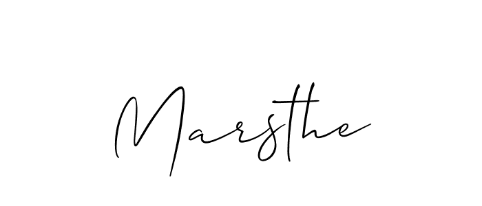 You should practise on your own different ways (Allison_Script) to write your name (Marsthe) in signature. don't let someone else do it for you. Marsthe signature style 2 images and pictures png