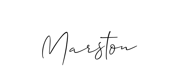 Use a signature maker to create a handwritten signature online. With this signature software, you can design (Allison_Script) your own signature for name Marston. Marston signature style 2 images and pictures png
