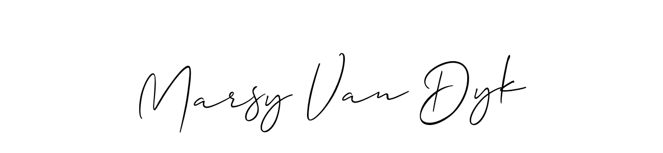 Make a beautiful signature design for name Marsy Van Dyk. With this signature (Allison_Script) style, you can create a handwritten signature for free. Marsy Van Dyk signature style 2 images and pictures png