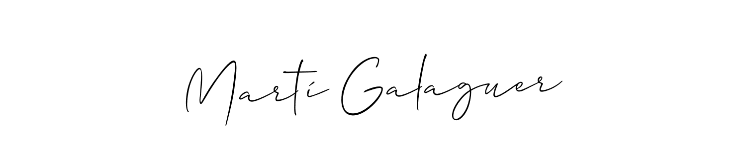 Make a short Martí Galaguer signature style. Manage your documents anywhere anytime using Allison_Script. Create and add eSignatures, submit forms, share and send files easily. Martí Galaguer signature style 2 images and pictures png