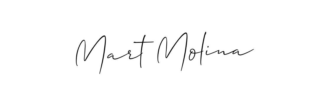 It looks lik you need a new signature style for name Mart Molina. Design unique handwritten (Allison_Script) signature with our free signature maker in just a few clicks. Mart Molina signature style 2 images and pictures png