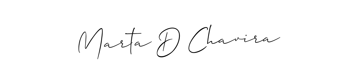 Create a beautiful signature design for name Marta D Chavira. With this signature (Allison_Script) fonts, you can make a handwritten signature for free. Marta D Chavira signature style 2 images and pictures png