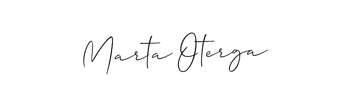 It looks lik you need a new signature style for name Marta Oterga. Design unique handwritten (Allison_Script) signature with our free signature maker in just a few clicks. Marta Oterga signature style 2 images and pictures png