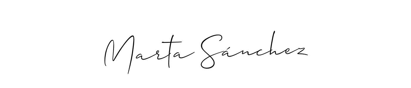 Also we have Marta Sánchez name is the best signature style. Create professional handwritten signature collection using Allison_Script autograph style. Marta Sánchez signature style 2 images and pictures png