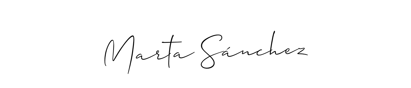 How to make Marta Sánchez name signature. Use Allison_Script style for creating short signs online. This is the latest handwritten sign. Marta Sánchez signature style 2 images and pictures png