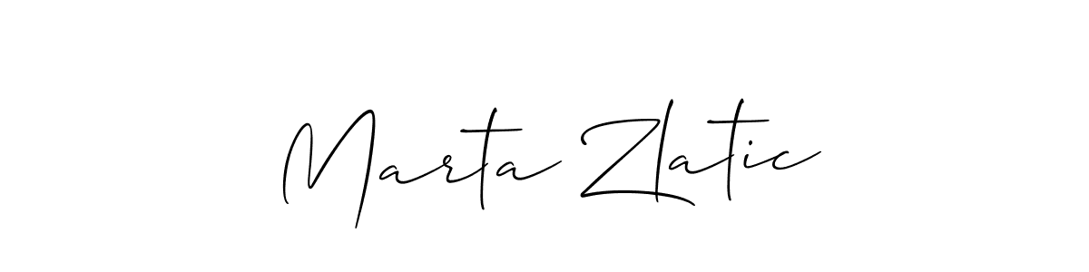 Create a beautiful signature design for name Marta Zlatic. With this signature (Allison_Script) fonts, you can make a handwritten signature for free. Marta Zlatic signature style 2 images and pictures png