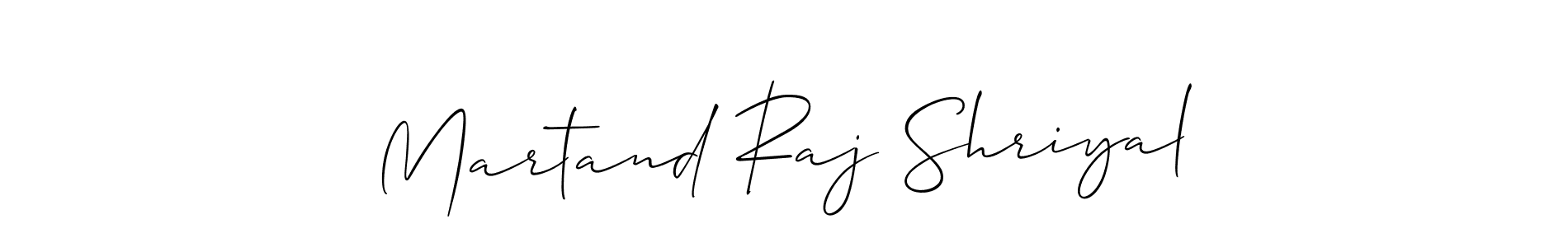 Create a beautiful signature design for name Martand Raj Shriyal. With this signature (Allison_Script) fonts, you can make a handwritten signature for free. Martand Raj Shriyal signature style 2 images and pictures png