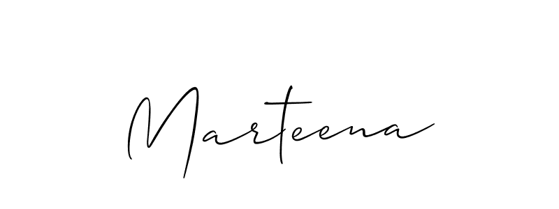 Make a beautiful signature design for name Marteena. With this signature (Allison_Script) style, you can create a handwritten signature for free. Marteena signature style 2 images and pictures png