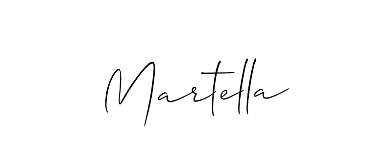 The best way (Allison_Script) to make a short signature is to pick only two or three words in your name. The name Martella include a total of six letters. For converting this name. Martella signature style 2 images and pictures png