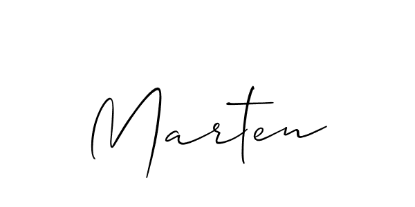 Allison_Script is a professional signature style that is perfect for those who want to add a touch of class to their signature. It is also a great choice for those who want to make their signature more unique. Get Marten name to fancy signature for free. Marten signature style 2 images and pictures png