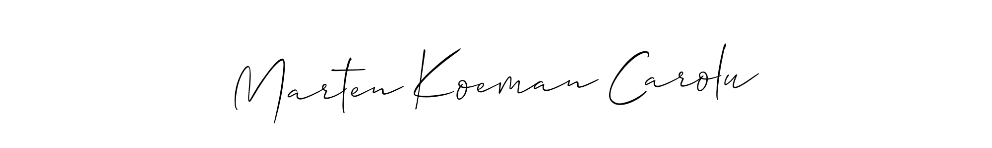 Marten Koeman Carolu stylish signature style. Best Handwritten Sign (Allison_Script) for my name. Handwritten Signature Collection Ideas for my name Marten Koeman Carolu. Marten Koeman Carolu signature style 2 images and pictures png