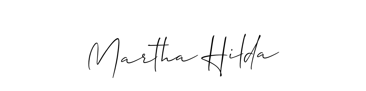 Use a signature maker to create a handwritten signature online. With this signature software, you can design (Allison_Script) your own signature for name Martha Hilda. Martha Hilda signature style 2 images and pictures png