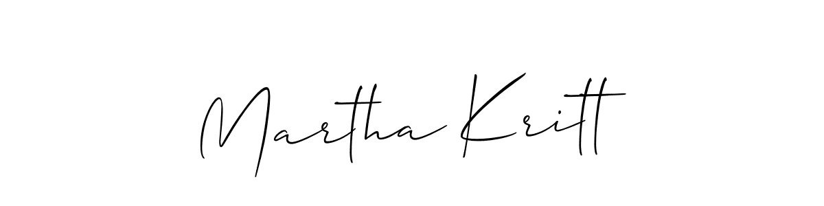 Also You can easily find your signature by using the search form. We will create Martha Kritt name handwritten signature images for you free of cost using Allison_Script sign style. Martha Kritt signature style 2 images and pictures png