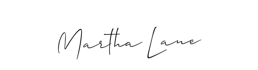 Martha Lane stylish signature style. Best Handwritten Sign (Allison_Script) for my name. Handwritten Signature Collection Ideas for my name Martha Lane. Martha Lane signature style 2 images and pictures png