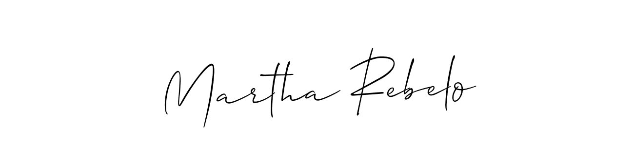 Also we have Martha Rebelo name is the best signature style. Create professional handwritten signature collection using Allison_Script autograph style. Martha Rebelo signature style 2 images and pictures png