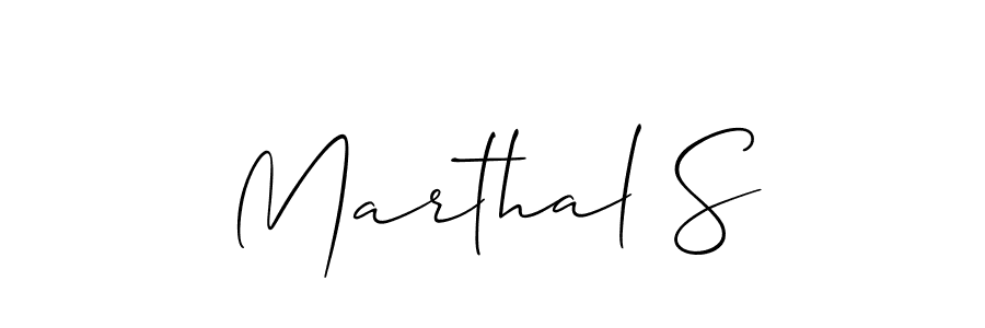 Also You can easily find your signature by using the search form. We will create Marthal S name handwritten signature images for you free of cost using Allison_Script sign style. Marthal S signature style 2 images and pictures png