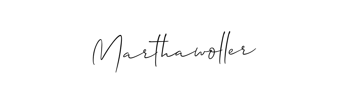 Marthawoller stylish signature style. Best Handwritten Sign (Allison_Script) for my name. Handwritten Signature Collection Ideas for my name Marthawoller. Marthawoller signature style 2 images and pictures png