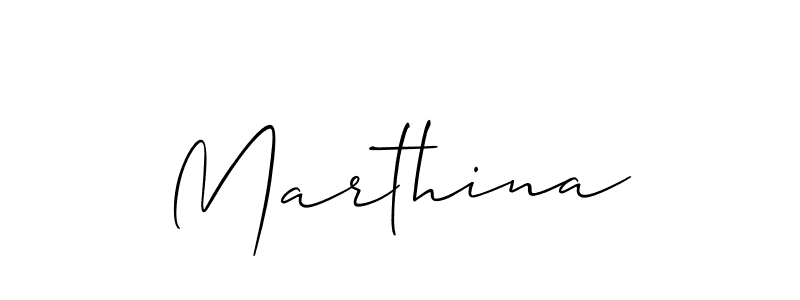 The best way (Allison_Script) to make a short signature is to pick only two or three words in your name. The name Marthina include a total of six letters. For converting this name. Marthina signature style 2 images and pictures png